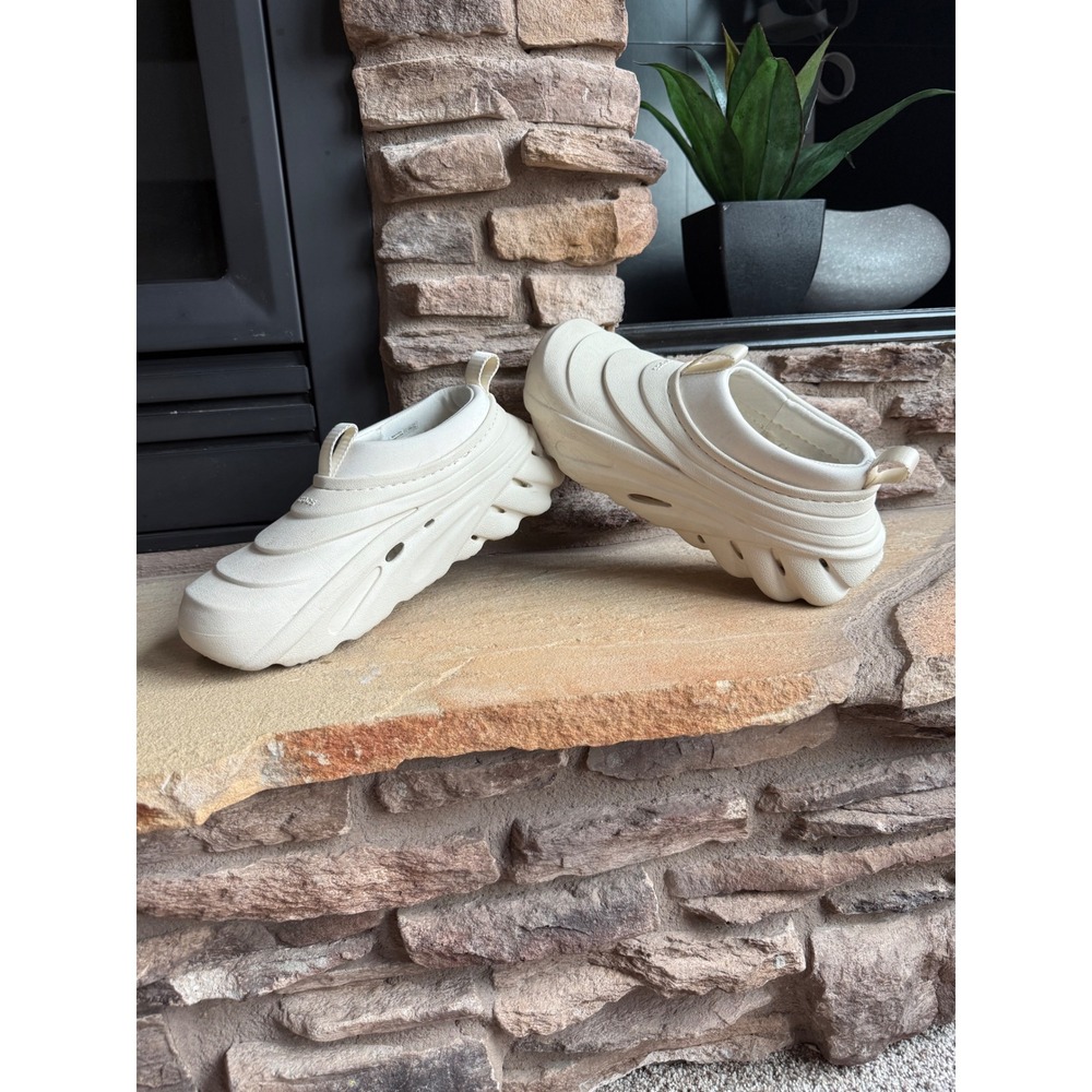 Crocs Echo Storm Tundra Cream Off White Slip-On Sneakers Mens 8 Womens 10 Clog